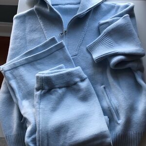 Knit two piece pants and sweater